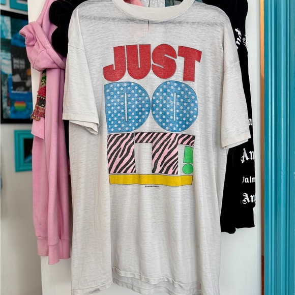 True vintage single stitch paper thin 80’s Nike Just Do...
